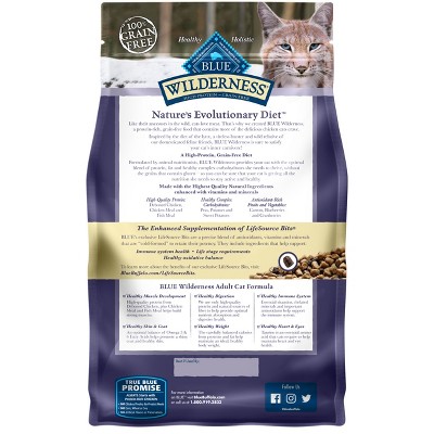 Blue Buffalo Wilderness High Protein Chicken Dry Cat Food for Adult Cats  Grain-Free  2 Lb. Bag thumbnail