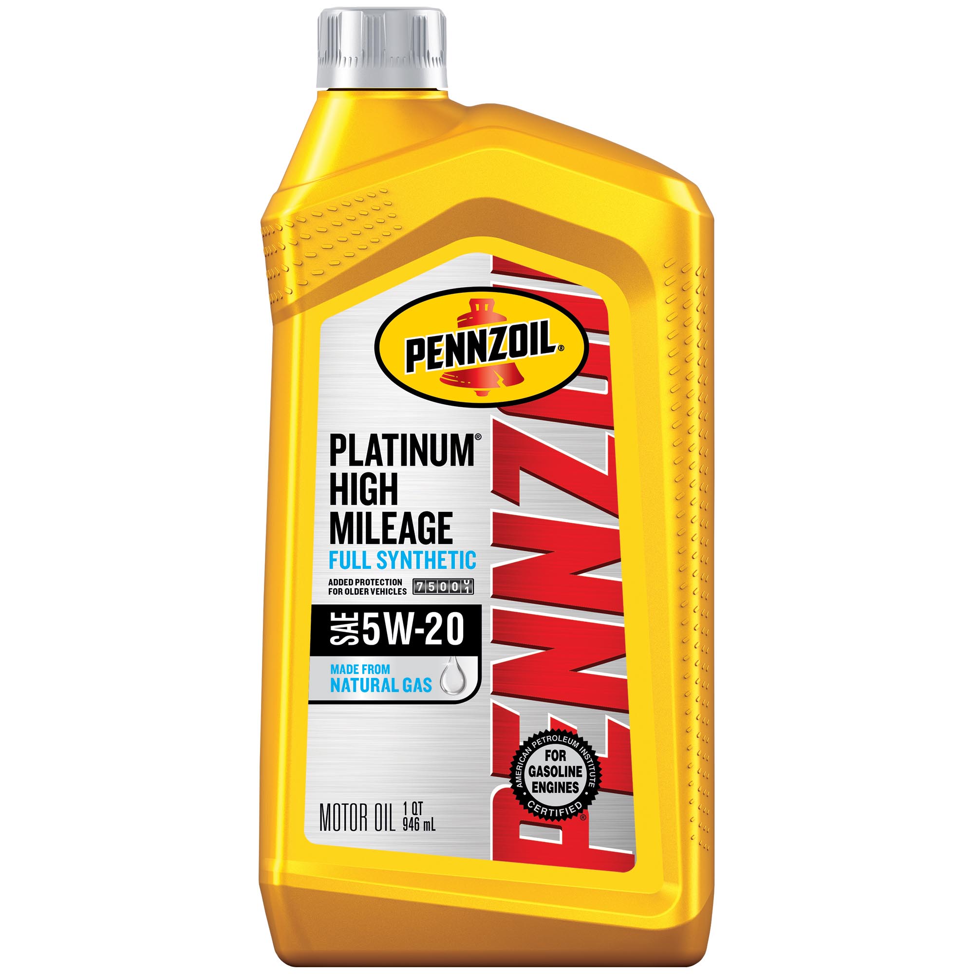Pennzoil Platinum High Mileage Full Synthetic 5W-20 Motor Oil  1 Quart