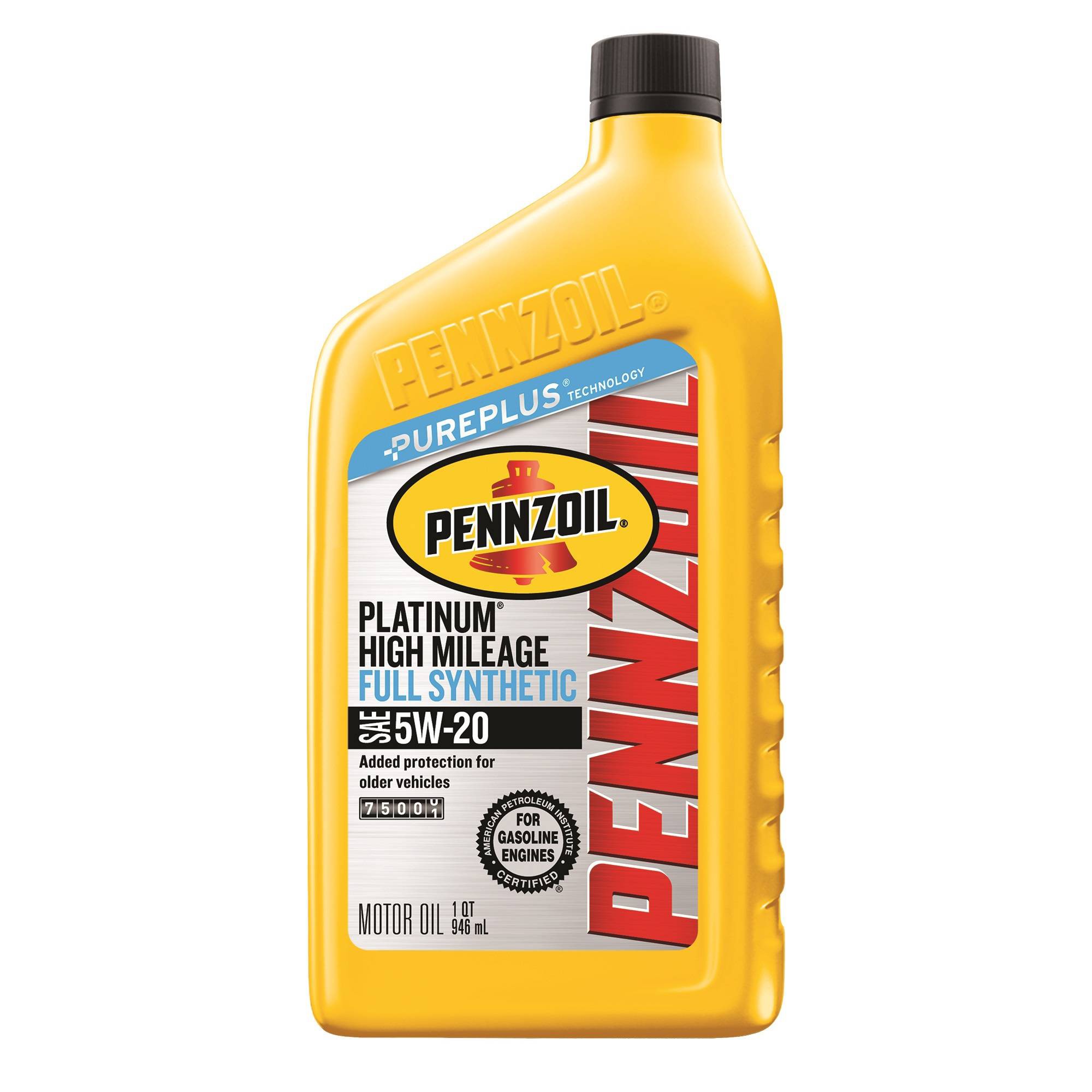 Pennzoil Platinum High Mileage Full Synthetic 5W-20 Motor Oil  1 Quart thumbnail