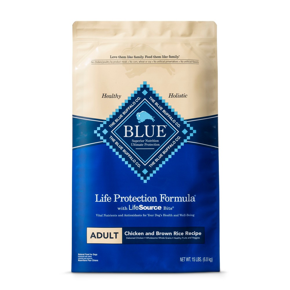 Blue Buffalo Adult Chicken & Brown Rice Dry Dog Food - 15lb