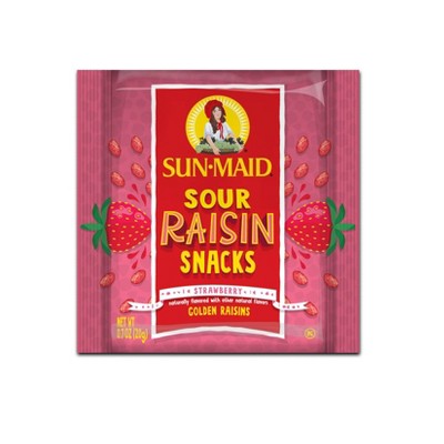 Sun-Maid, Fruity Raisin Snacks, Sour Strawberry, 7 Pouches, 0.7 Oz (20 G) Each thumbnail