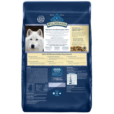 Blue Buffalo Wilderness High Protein Chicken Dry Dog Food for Senior Dogs  Grain-Free  20 Lb. Bag thumbnail