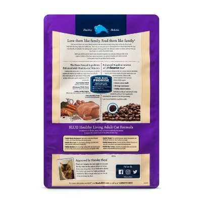 Blue Buffalo Adult Healthy Living Chicken & Brown Rice Dry Cat Food - 10lb, Size: 10 Lbs thumbnail