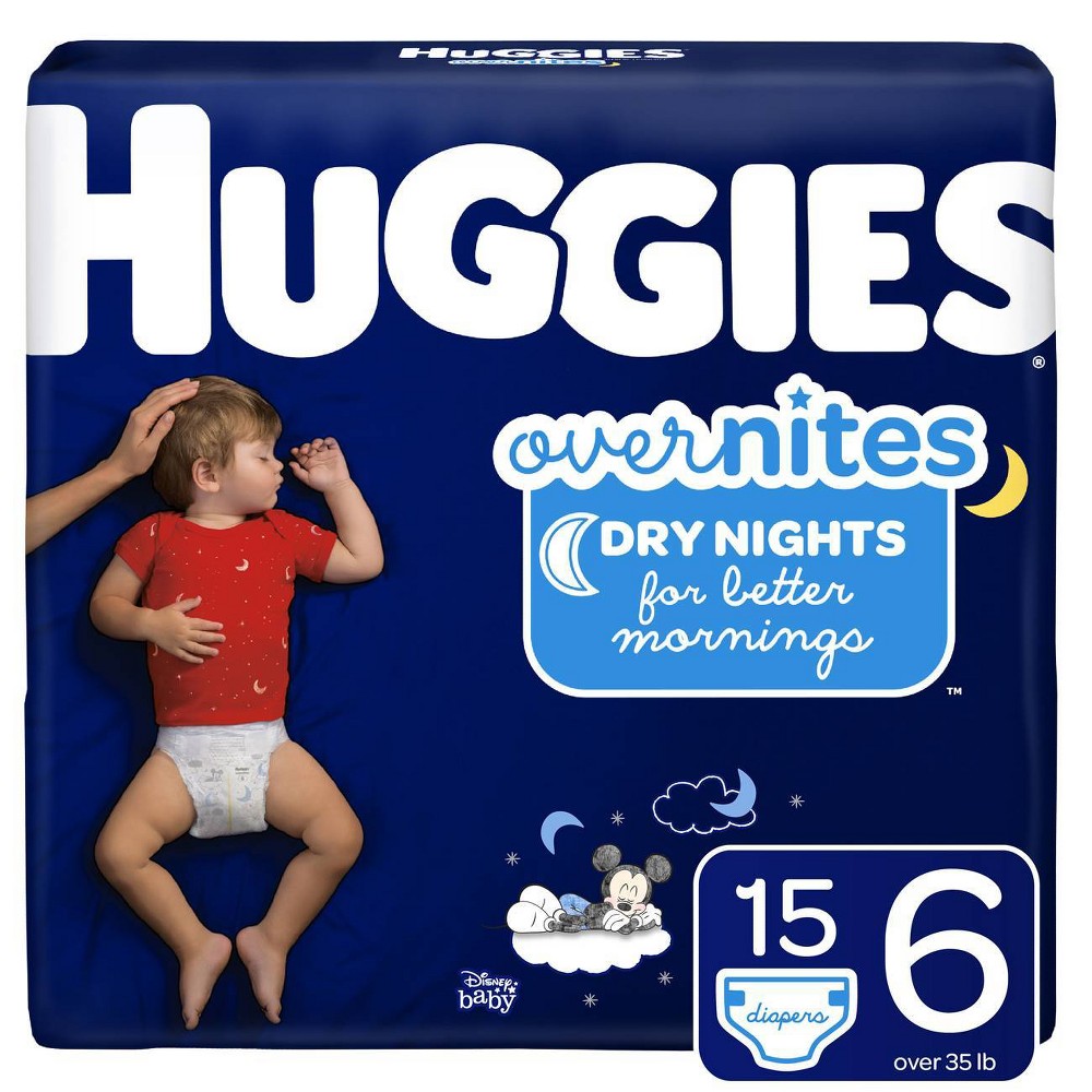 Huggies Diapers - Overnites - Size 6 - 15 Ct