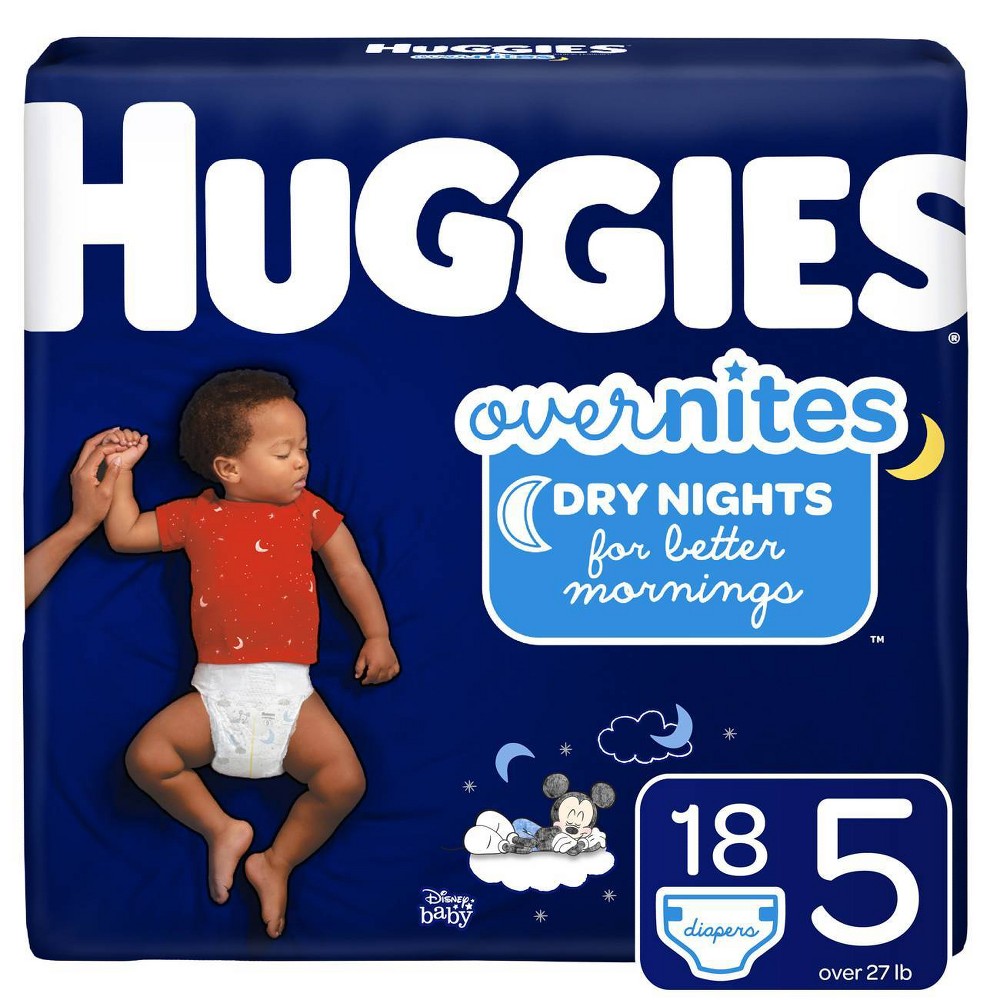 Huggies Diapers - Overnites - Size 5 - 18 Ct