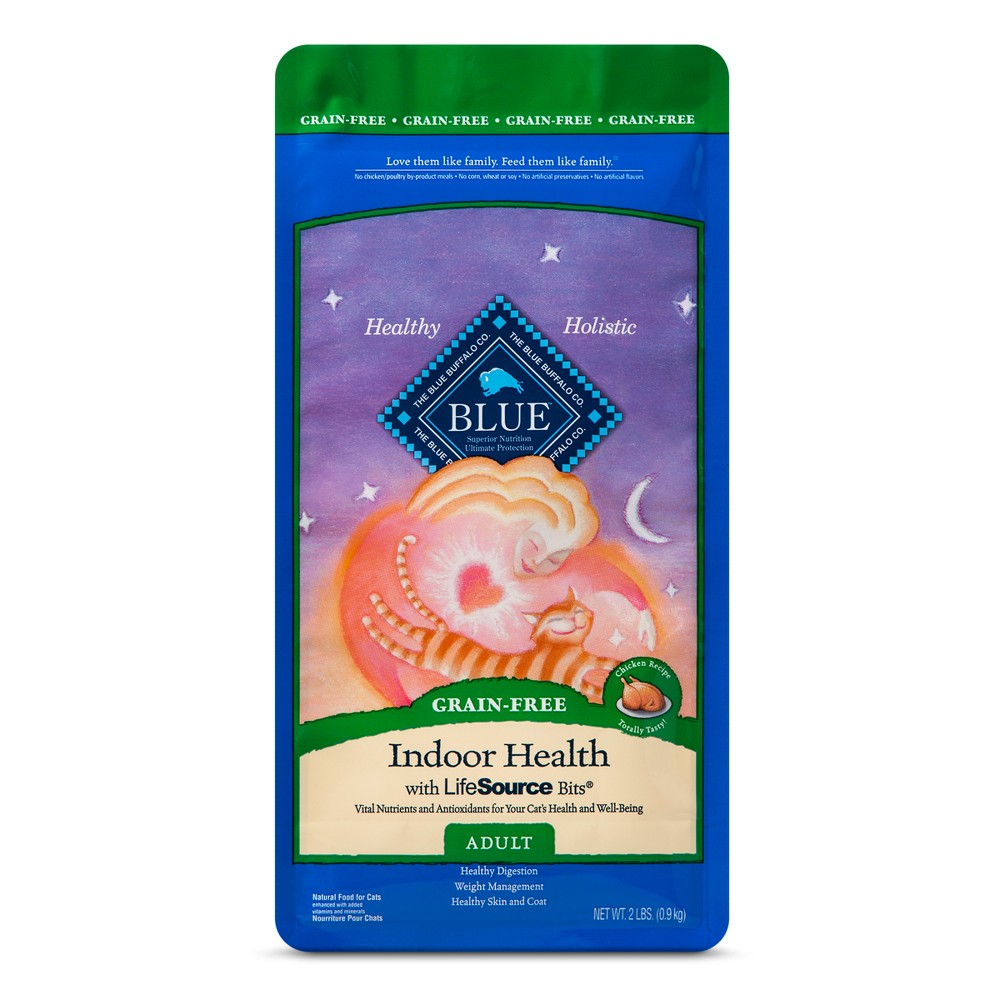 Blue Buffalo Adult Indoor Grain Free Chicken Dry Cat Food - 2lb