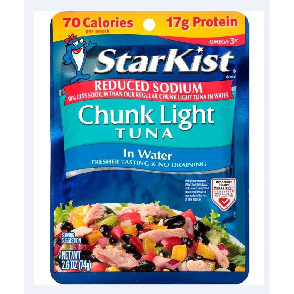 StarKist Reduced Sodium Chunk Light Tuna in Water Pouch - 2.6 Oz