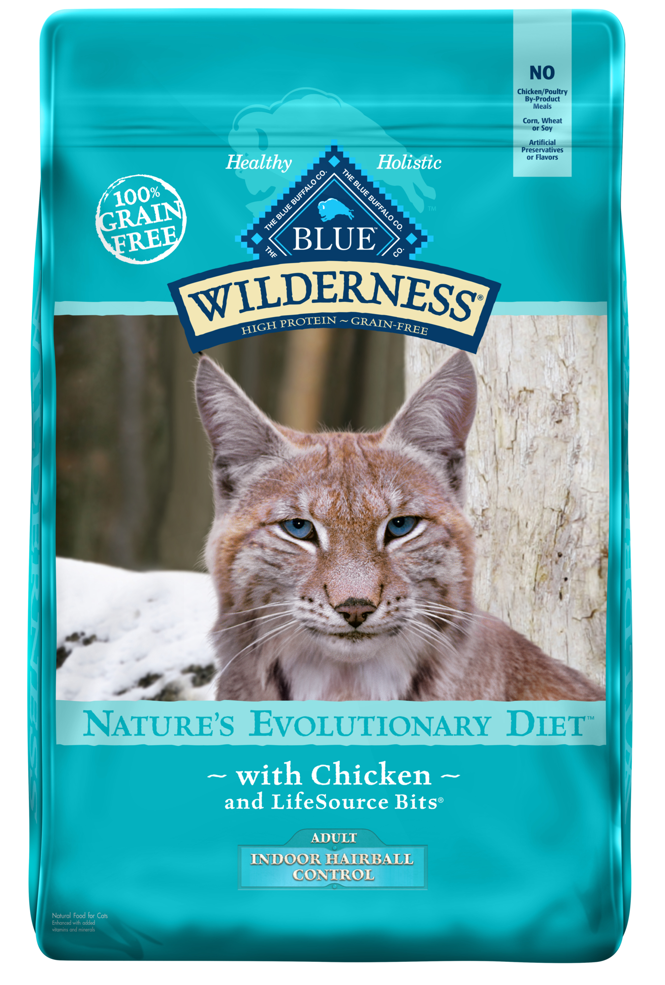 Blue Buffalo Wilderness High Protein, Natural Adult Indoor Hairball Control Dry Cat Food, Chicken 9.5-lb