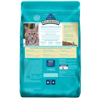 Blue Buffalo Wilderness High Protein, Natural Adult Indoor Hairball Control Dry Cat Food, Chicken 9.5-lb thumbnail
