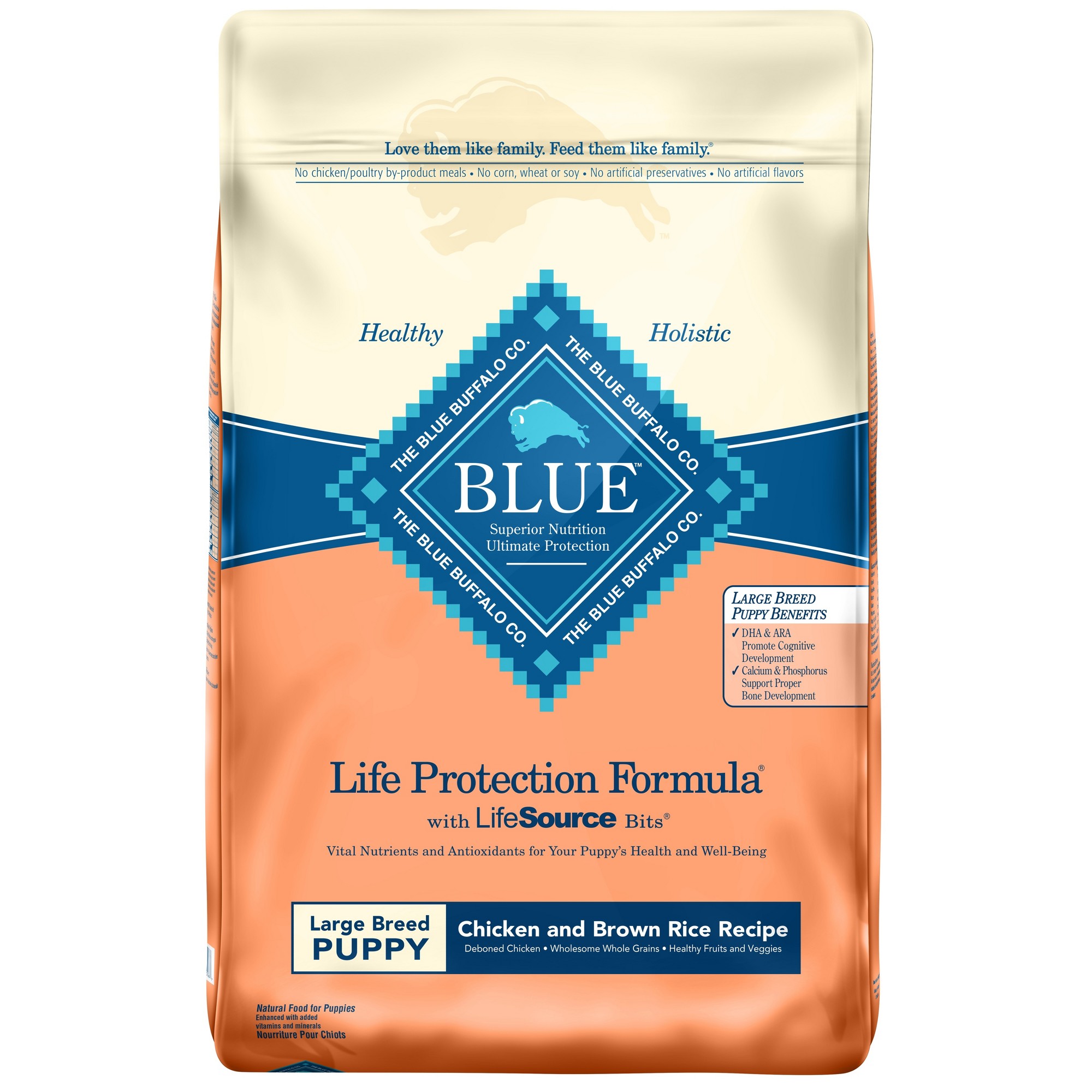 Blue Buffalo Life Protection Formula Large Breed Dry Puppy Food  Chicken & Rice  24 Lbs thumbnail