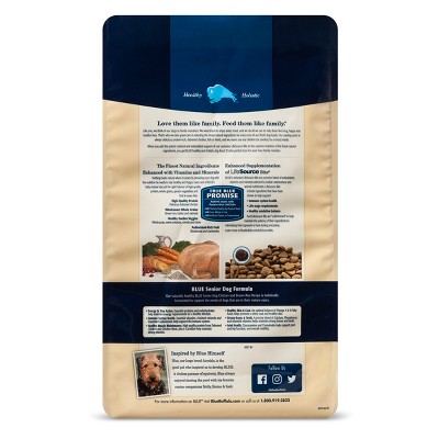 Blue Buffalo Senior Chicken & Brown Rice Dry Dog Food - 15lb, Size: 15 Lbs thumbnail