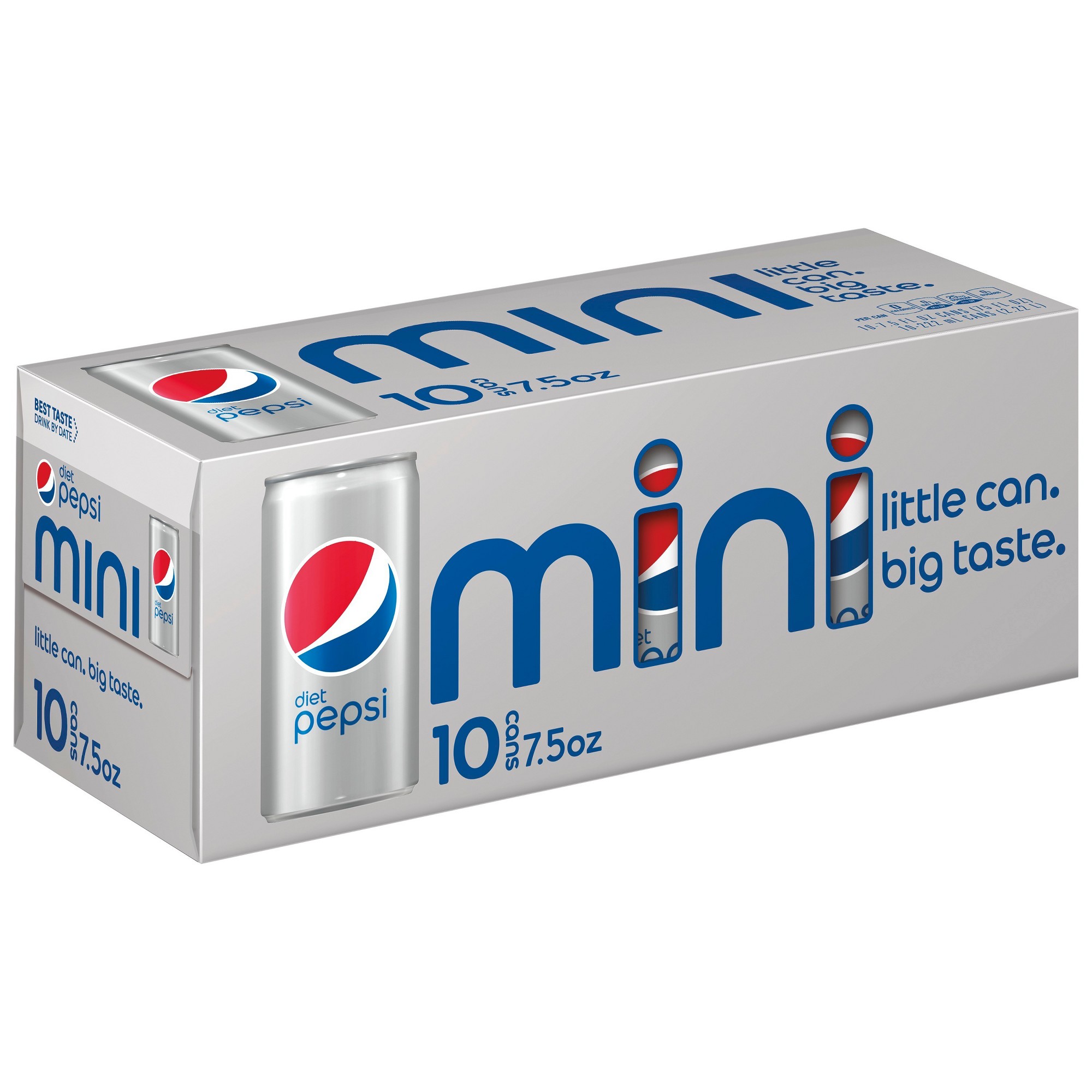 Diet Pepsi Cola Soda Pop  7.5 Fl Oz  10 Pack Cans thumbnail