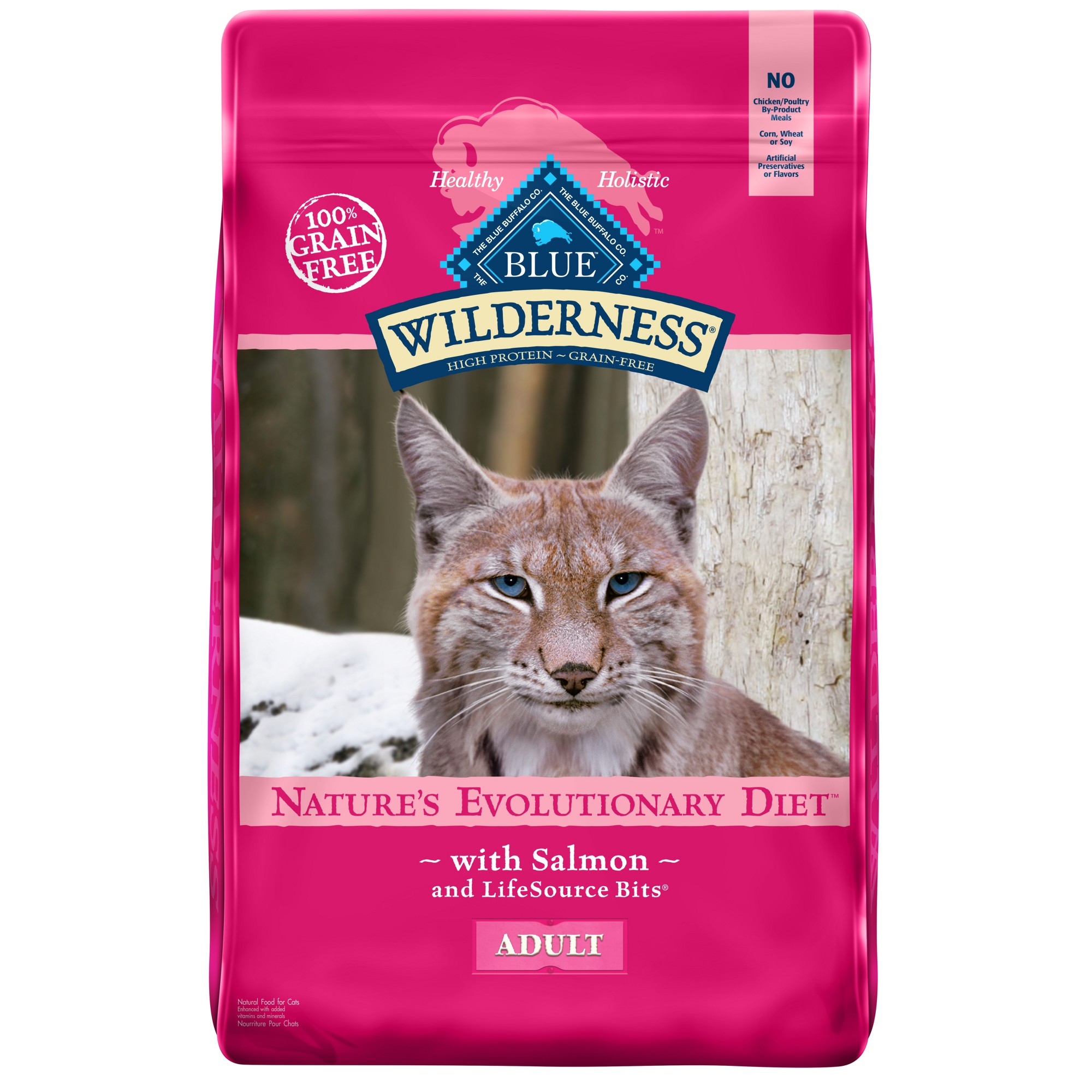Blue Buffalo Wilderness Natural High Protein Dry Food for Adult Cats  Salmon  9.5-lb Bag thumbnail