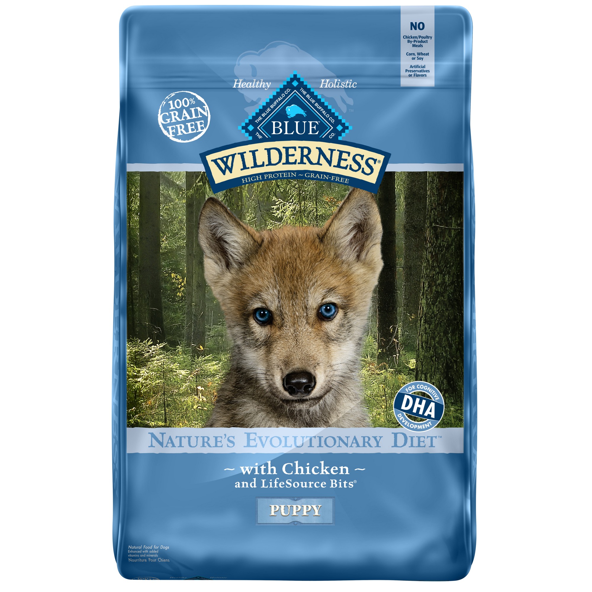 Blue Buffalo Wilderness Grain Free with Chicken Puppy Dry Dog Food - 20lbs thumbnail