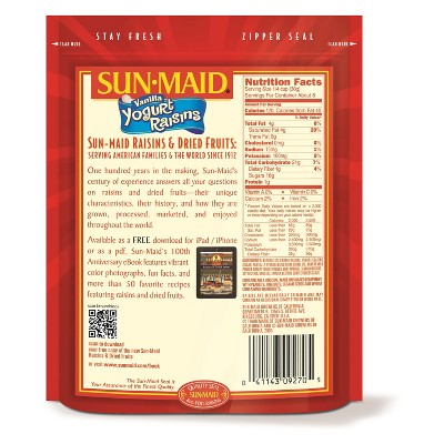 Sun-Maid Vanilla Yogurt Raisins - 8oz thumbnail