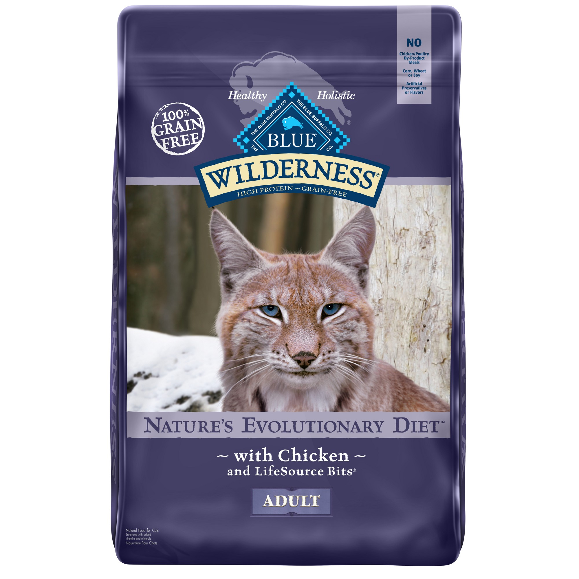 Blue Buffalo Wilderness Natural High-Protein  Grain-Free Dry Cat Food  Chicken  9.5-lb. Bag thumbnail