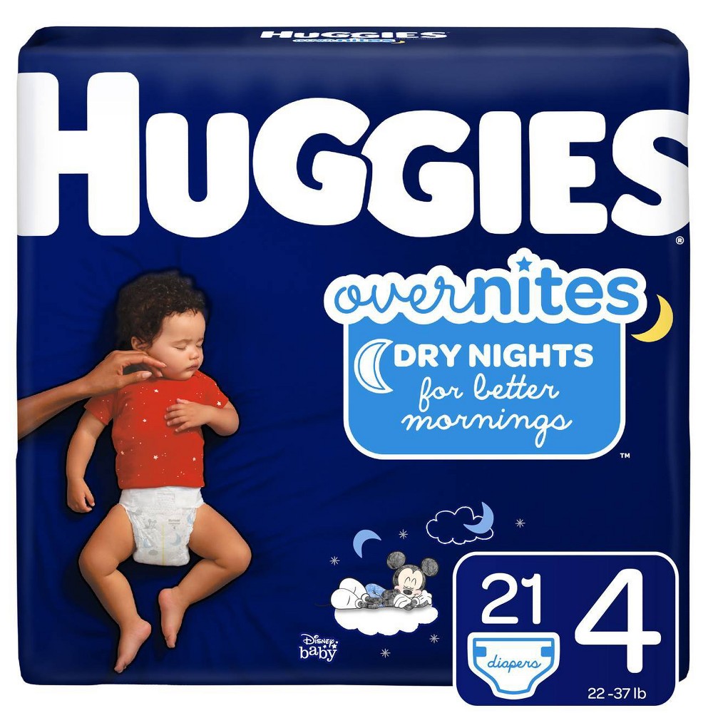 Huggies Diapers - Overnites - Size 4 - 21 Ct