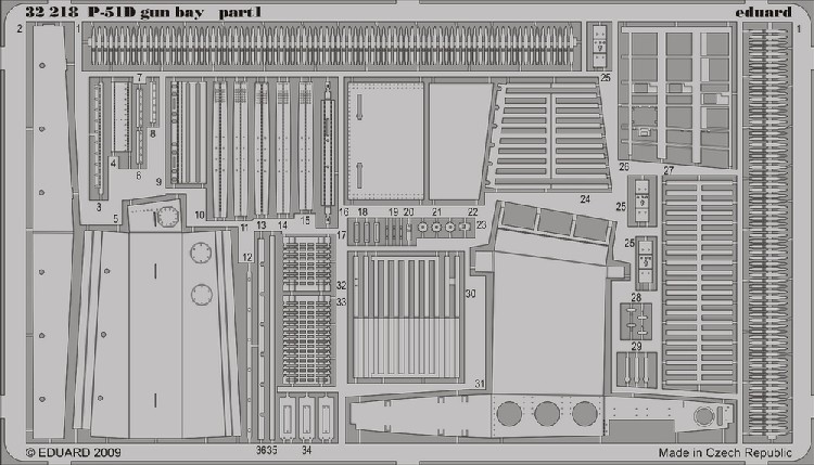 Eduard 32218 1:32 Aircraft P-51D Gun Bay