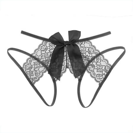 Womens Sexy Transparent Seamless Lace Slit Panties Low Waist Bow Panties Barely There Bras for Women 4742 Ireland Underwear Cotton Lacy Panties Set Wa