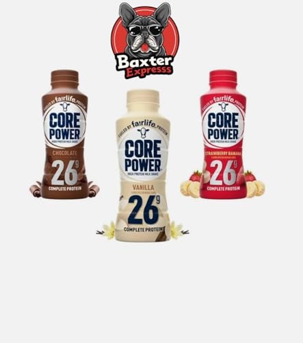Fairlife Core Power 26g High Protein Milk Shakes Variety 12 Pack 14 Fl Oz- Vanilla, Chocolate, Strawberry Bananna - Ready to Drink for Workout Recover thumbnail