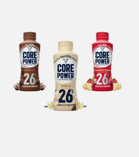 Fairlife Core Power 26g High Protein Milk Shakes Variety 12 Pack 14 Fl Oz- Vanilla, Chocolate, Strawberry Bananna - Ready to Drink for Workout Recover thumbnail