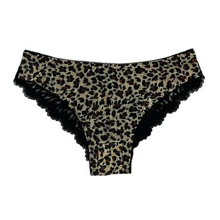 Lace Panties for Womens Leopard Print Bikini Underwear Half Back Coverage Sexy Panties 100 Cotton Underwear Women Barely There Bras for Women 4742 Sea