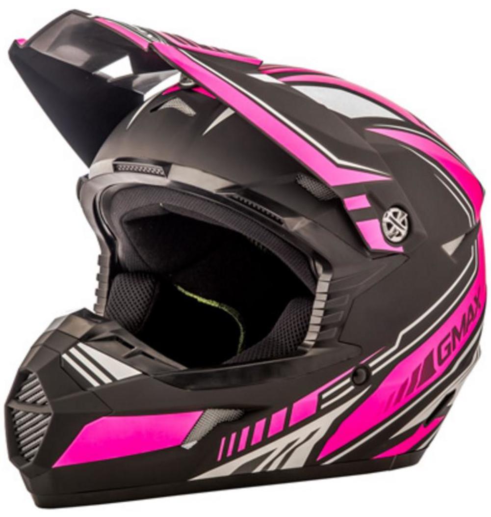 GMAX MX-46 Off-Road Uncle Helmet Matte Black/Pink XL