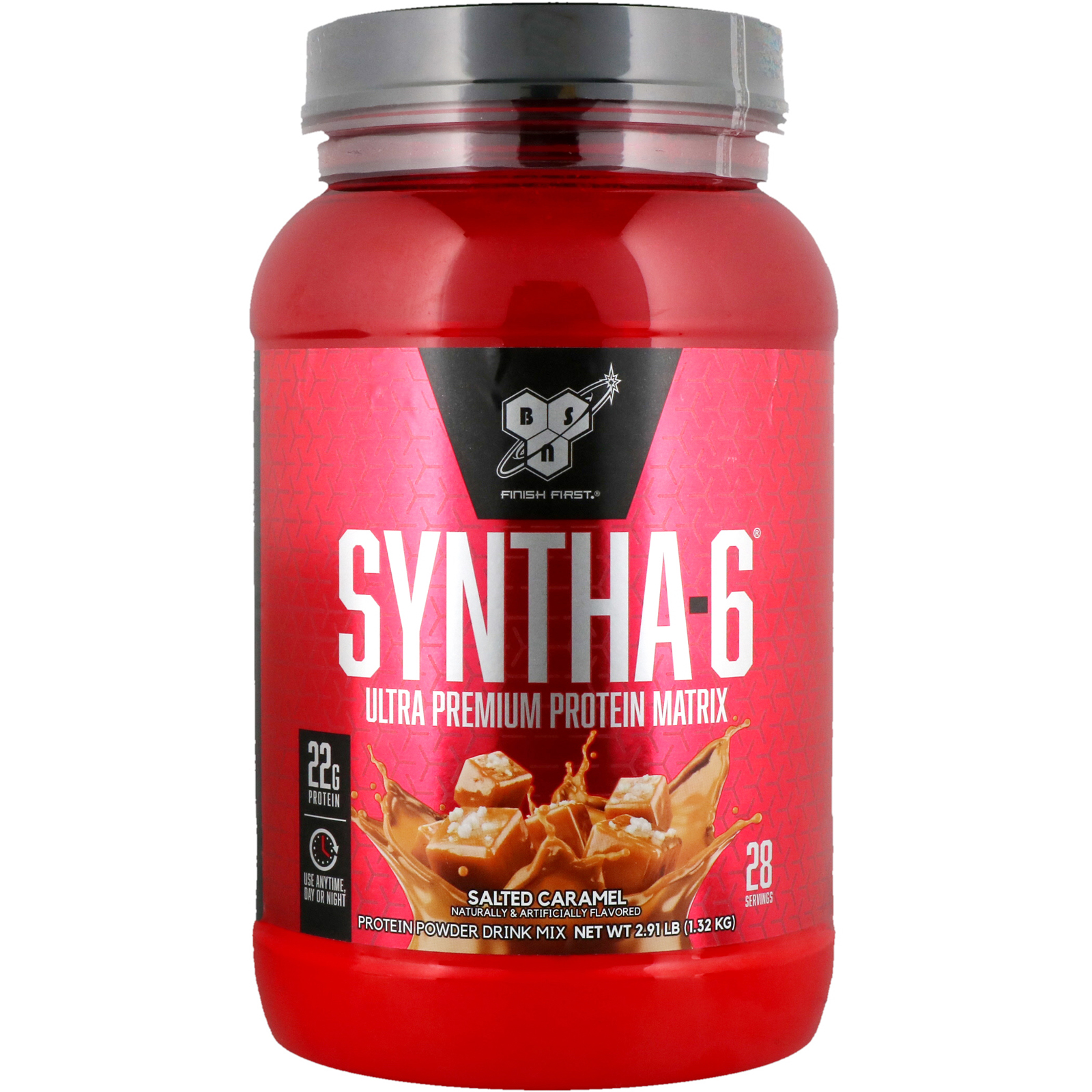 BSN Syntha-6, Ultra Premium Protein Matrix, Salted Caramel, 2.91 Lb (1.32 Kg)
