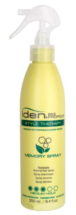 Iden Bee Propolis Style Therapy Memory Spray Restyleable Thermal Hair Spray 8.4 Oz
