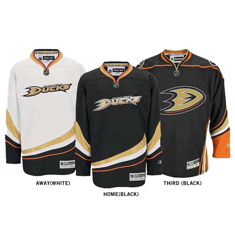 Anaheim Ducks RBK 7287 Authentic Hockey Jersey; 58G (+2in.); White