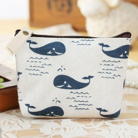 Small Moneys Bag Purse Small Canvas Purse Zipper Change Purse Small Zipper Pouch Mini Storage Bag