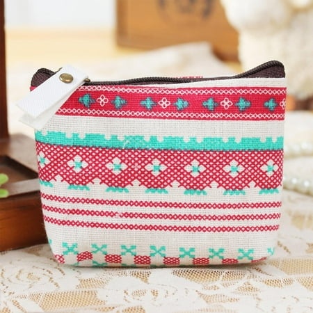 Small Moneys Bag Purse Small Canvas Purse Zipper Change Purse Small Zipper Pouch Mini Storage Bag