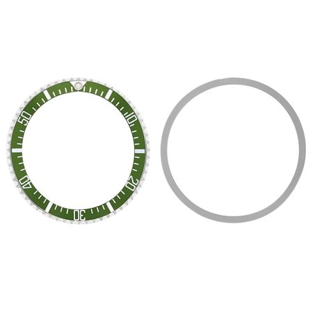 Bezel & Insert for Rolex Military Watch 5508 5512 5513 5517 Green