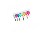 STEELMASTER 8-Tag Multi-Colored Key Rack, 12 X 6.2 X 0.7 Inches, White (20140.