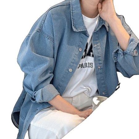 Early Spring Denim Shirt Retro Long-Sleeved Denim Shirt Jacket 6990