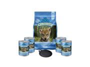 Blue Buffalo Wilderness Puppy Food-High Protein Grain Free Natural Puppy Dry Dog Food Chicken 4.5 Lb & 4 Cans of Blue Wilderness Turkey & Chicken Wet