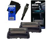Braun 32B Replacement Foil Head Cassette, Black (2 Pack) for Series 3 (new Generation) 300, 310, 320, 340S, 350, 390, 3000, 3010, 3040, 3050, 3070, 30