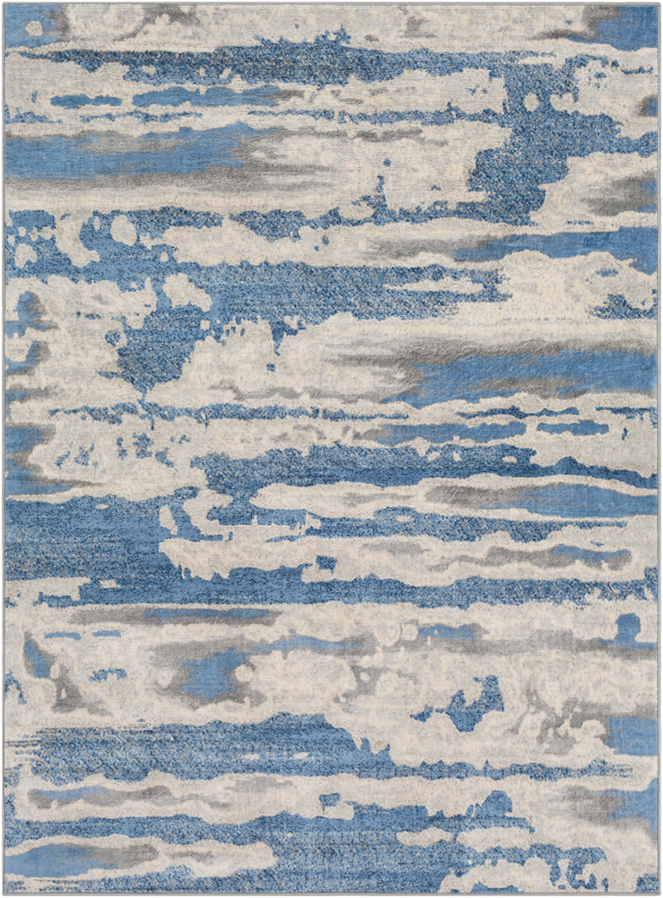 Monaco MOC-2312 2' X 3' Rug Bright Blue/Navy/Cream/Medium Gray/Silver Gray