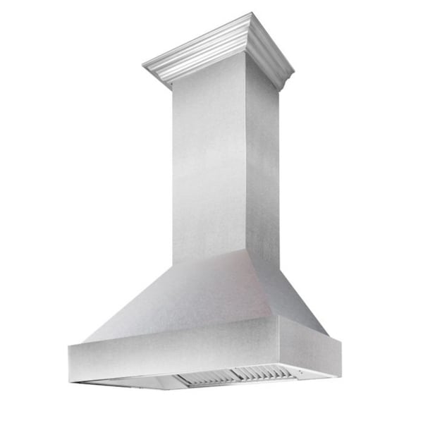 Zline 8654-42 280 - 1200 CFM 42 Inch Wide Wall Mounted Range Hood with Stainless Steel Baffle Filters Snow Finished Stainless Steel Cooking Appliances