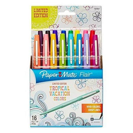 Paper Mate Flair Felt Tip Pens  Medium Point  Limited Edition Candy Pop Pack  Pack of 16 (1979425)