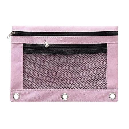 Quinlirra Easter Clearance Pencil Pouch 3 Ring  Zipper Pencil Pouches Case Binder Cosmetic Bag Gifts for Women
