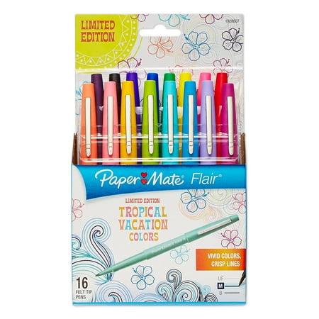 Paper Mate Flair Felt Tip Pens  Medium Point  Limited Edition Candy Pop Pack  Pack of 16 (1979425)