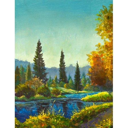 Path by the Water -Vertical Poster Print - Valery Rykabow (18 X 24)