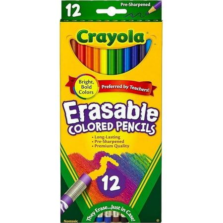 Crayola Short Erasable Colored Pencils  12 Ea  2 Pack