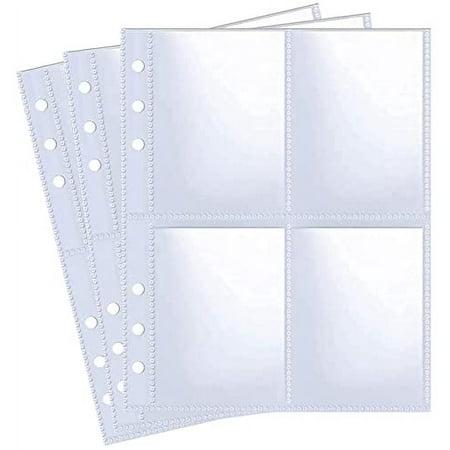 30 Pack 240 Pockets 2.5x3.5â€ Photocard Sleeves for 6 Ring A5 Binder  Ultra-Clear K-pop Photocard Sleeves  Double-Sided 4 Pocket Photo Pages  Top L