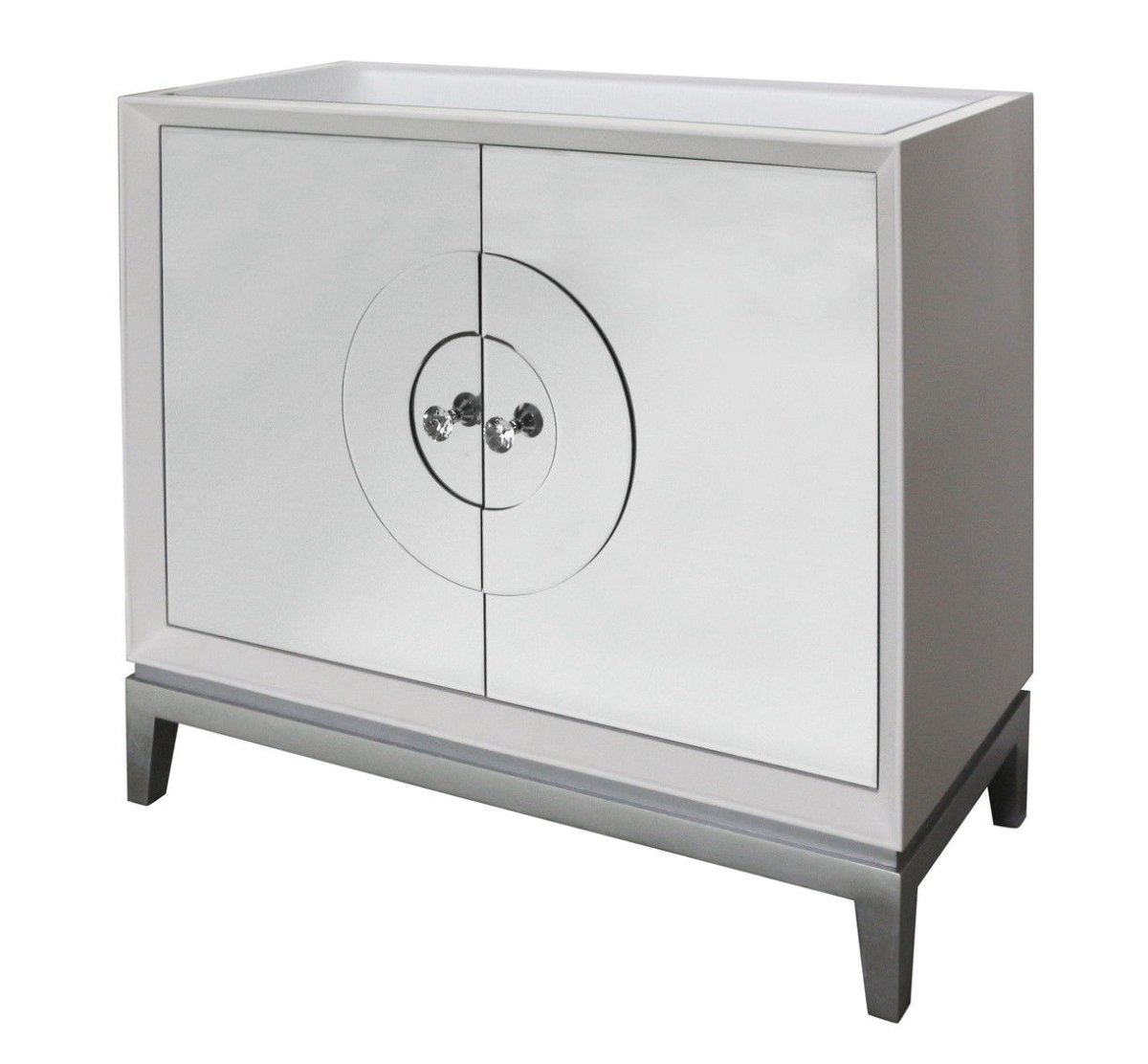 Bassett Mirror 4890-LR-508 Heyward Hall Cabinet, Clear Mirror - 42 X 18 X 36 in.