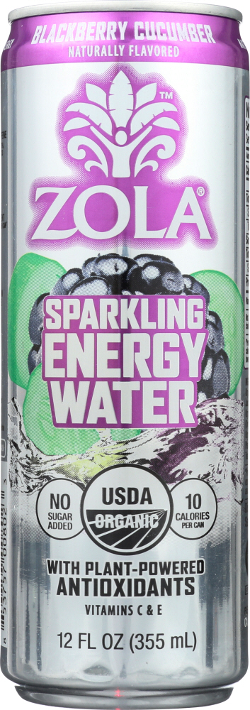 Zola: Sparkling Energy Water Blackberry Cucumber, 12 Fl Oz (2629265)