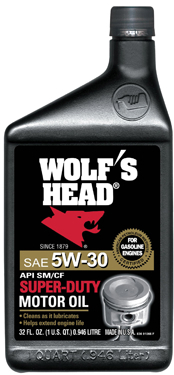 Wolf S Head High Mileage Synthetic Blend Motor Oil 5W-30  1 Qt