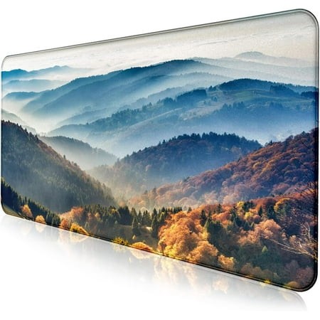 Large Extended Gaming Mouse Pad with Stitched Edges  Non-Slip Waterproof Rubber Base Mouse Pad for Office  Computer  Keyboard  Laptop and Home Desk Pa