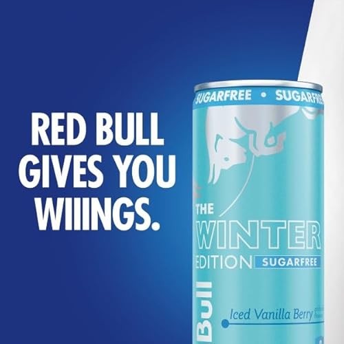 Red Bull Sugar-Free Iced Vanilla Berry Energy Drink, with 114mg Caffeine Plus Taurine & B Vitamins, 12 Fl Oz, Pack of 4 Cans thumbnail